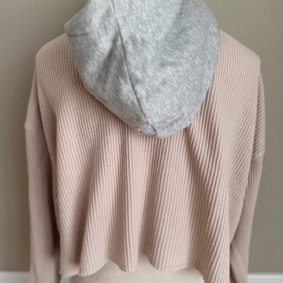 NWT Aeropostale Button Up Waffle Fabric Hoodie - Picture 4 of 8